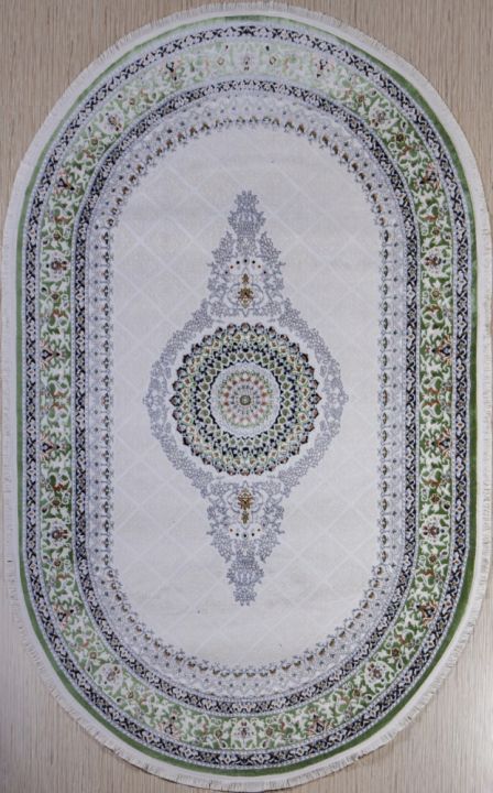 Ковер Amira Овал 4836A D.Blue-L.Grey (зелёный)
